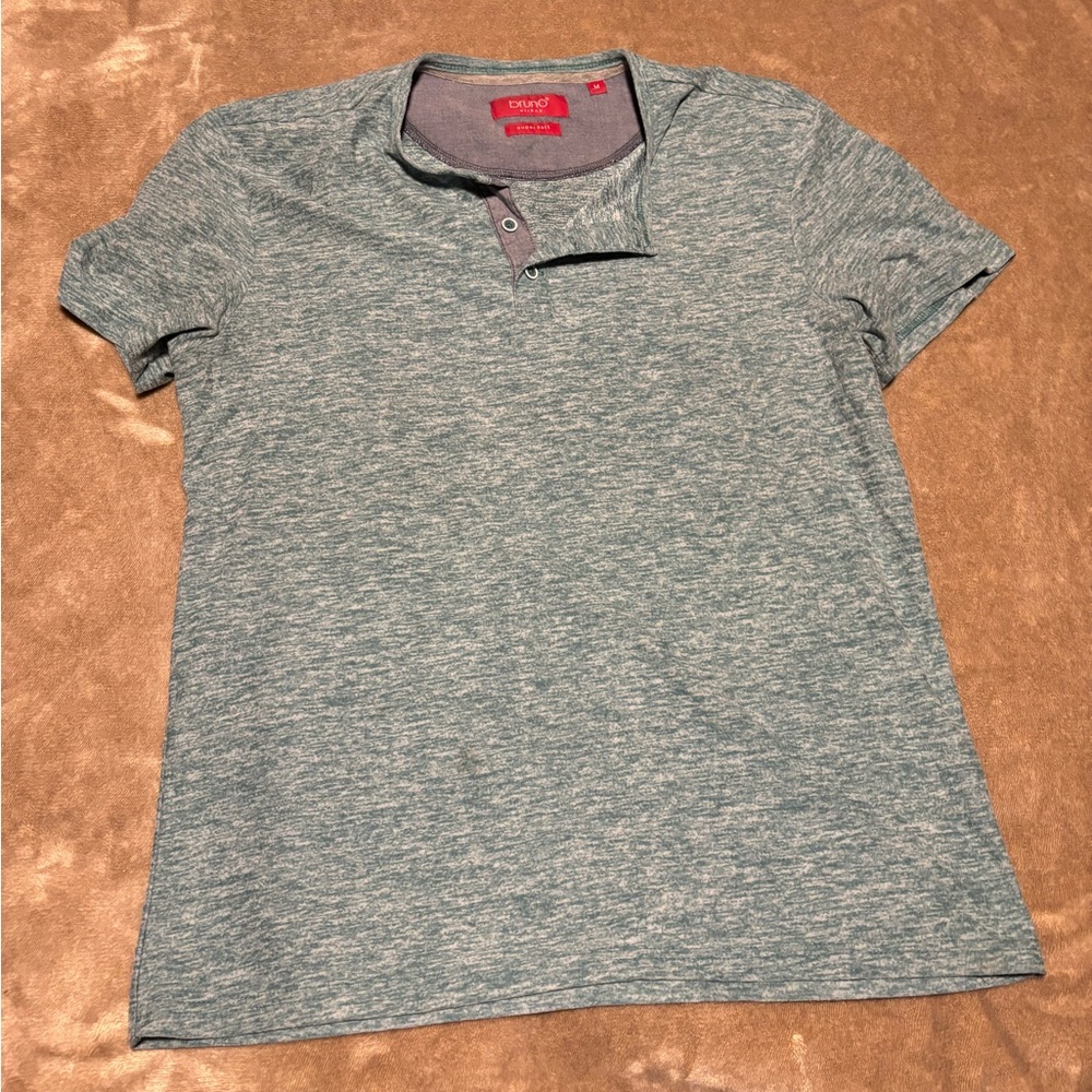 Bruno Milano Blue Heather Polo Shirt